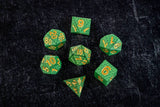 Dragon Storm Sharp Edge Silicone Würfel Set Green Dragon Scales (7) - Smalltinytoystore