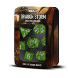 Dragon Storm Sharp Edge Silicone Würfel Set Green Dragon Scales (7) - Smalltinytoystore