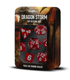Dragon Storm Sharp Edge Silicone Würfel Set Red Dragon Scales (7) - Smalltinytoystore