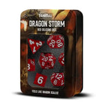 Dragon Storm Sharp Edge Silicone Würfel Set Red Dragon Scales (7) - Smalltinytoystore