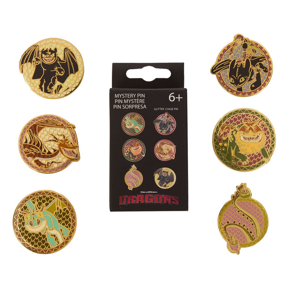 Dreamworks by Loungefly Ansteck-Pins Blind Box How to Train your Dragon Sortiment (12) - Smalltinytoystore