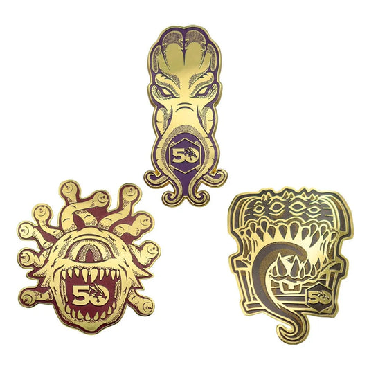 Dungeons & Dragons Ansteck-Pins 3er-Set 50th Anniversary - Smalltinytoystore