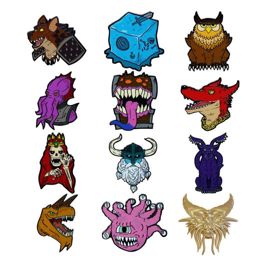 Dungeons & Dragons Ansteck-Pins Display 50th Anniversary Mystery Pin Badge (12) - Smalltinytoystore