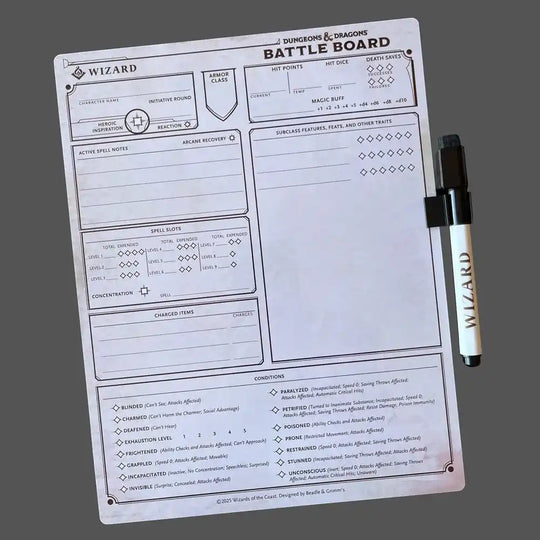 Dungeons & Dragons Battle Board Kampfbretttafel Zauberer (Wizard)