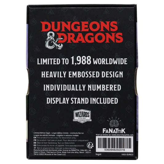Dungeons & Dragons Metallbarren 35th Anniversary Legend of Drizzt Limited Edition - Smalltinytoystore
