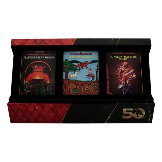 Dungeons & Dragons Metallbarren 3er-Set 50th Anniversary 1st Edition Book Cover - Smalltinytoystore