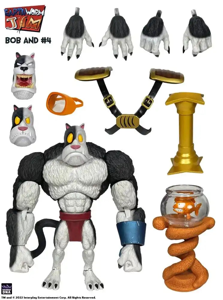 Earthworm Jim Actionfigur Wave 1: Bob the Killer Goldfish & #4 15 cm - Smalltinytoystore