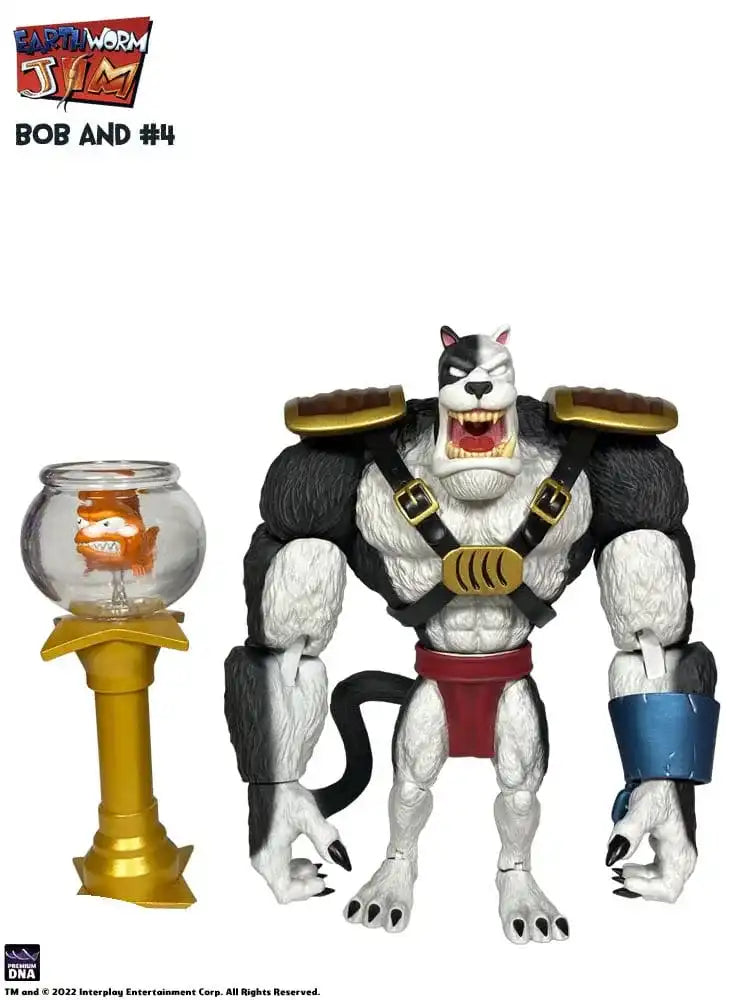 Earthworm Jim Actionfigur Wave 1: Bob the Killer Goldfish & #4 15 cm - Smalltinytoystore