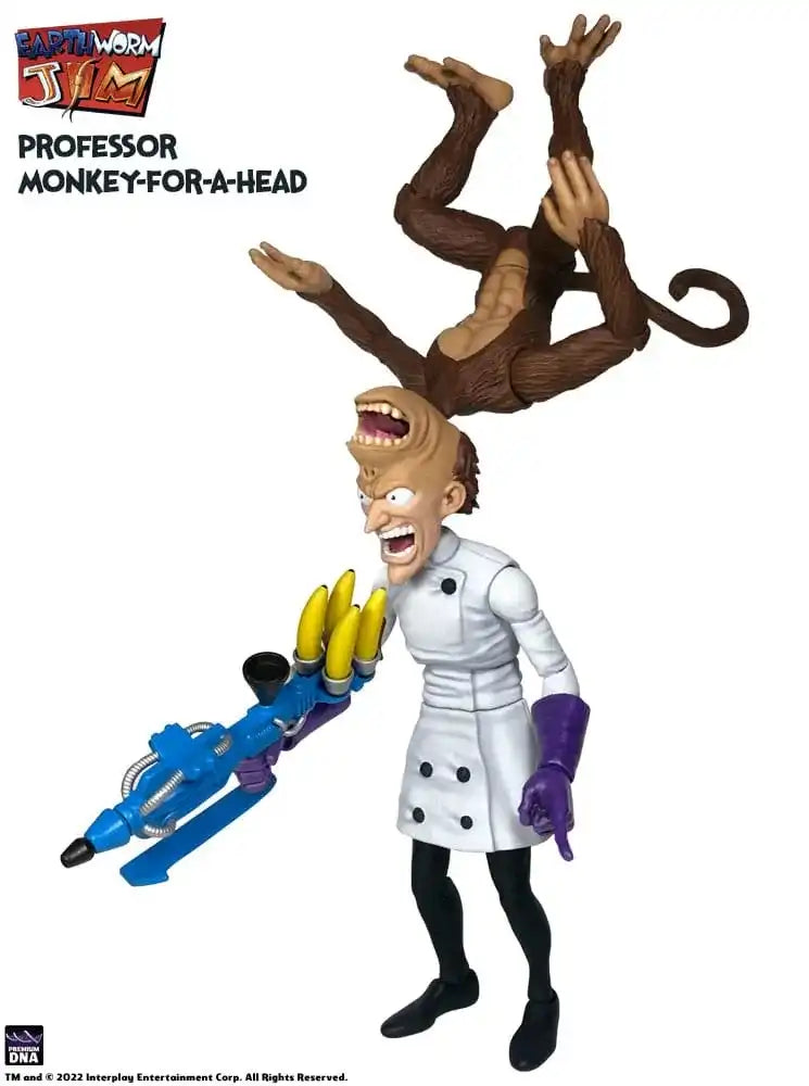 Earthworm Jim Actionfigur Wave 1: Professor Monkey-For-A-Head 28 cm - Smalltinytoystore