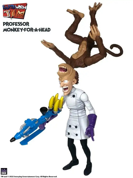 Earthworm Jim Actionfigur Wave 1: Professor Monkey-For-A-Head 28 cm - Smalltinytoystore