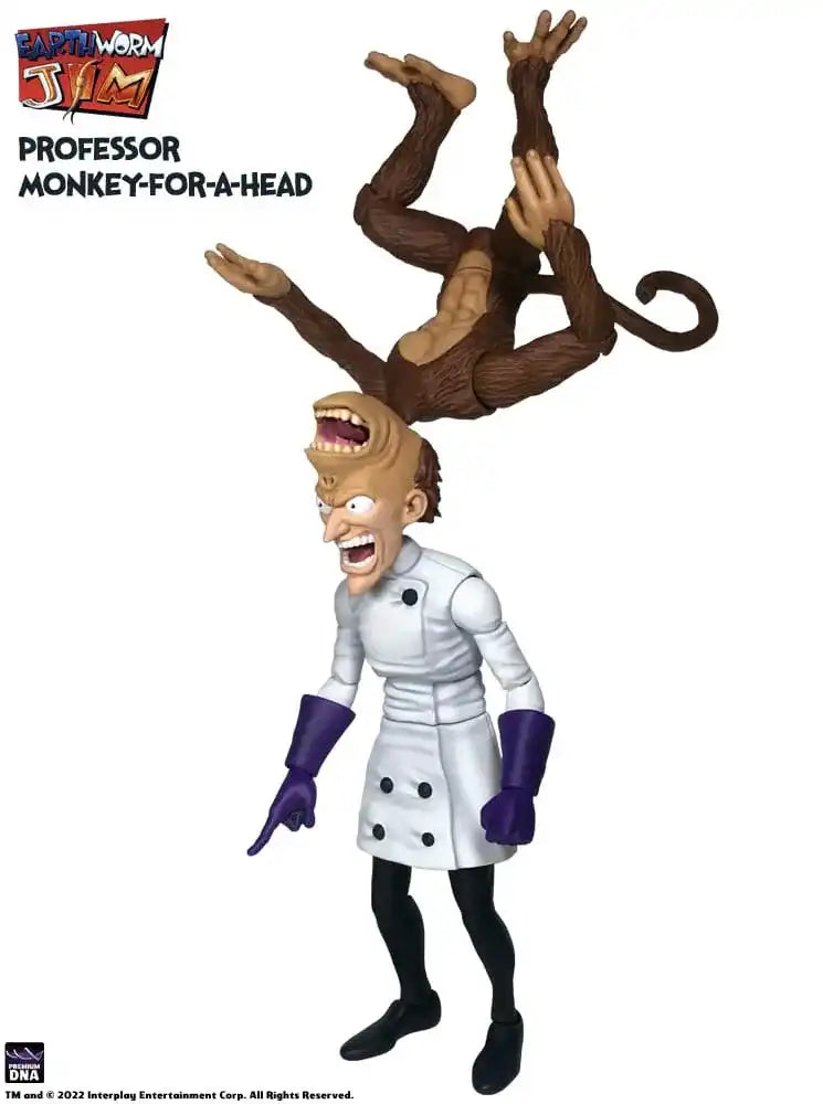 Earthworm Jim Actionfigur Wave 1: Professor Monkey-For-A-Head 28 cm - Smalltinytoystore