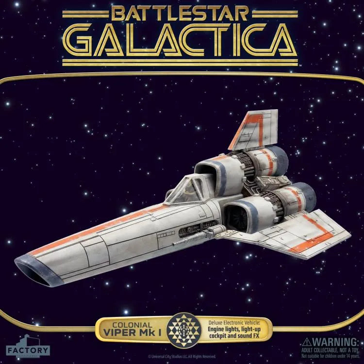 Battlestar Galactica Actionfigur mit Fahrzeug Colonial Viper Mk & Lieutenant Boomer