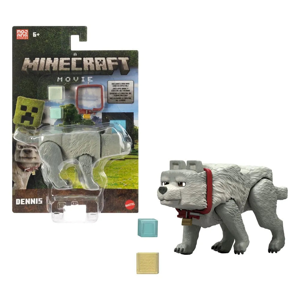 Ein Minecraft Film Actionfigur Dennis der Wolf 10 cm - Smalltinytoystore