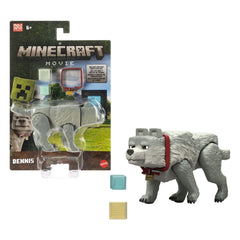 Ein Minecraft Film Actionfigur Dennis der Wolf 10 cm - Smalltinytoystore