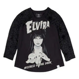 Elivira by Loungefly Tee T-Shirt Unisex Shirred Raglan Größe M - Smalltinytoystore