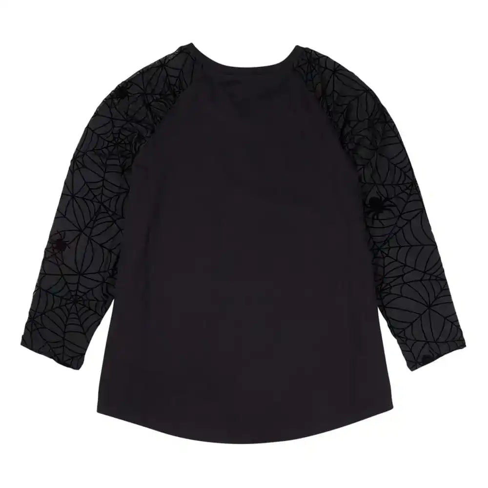 Elivira by Loungefly Tee T-Shirt Unisex Shirred Raglan Größe XL - Smalltinytoystore