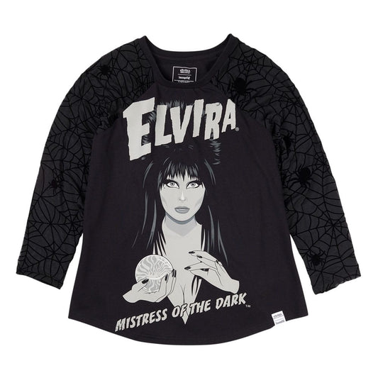 Elivira by Loungefly Tee T-Shirt Unisex Shirred Raglan Größe XXL - Smalltinytoystore