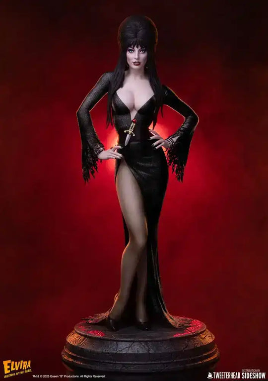 Elvira: Mistress of the Dark Maquette 1/4 Elvira (Black Glitter Dress) 48 cm - Smalltinytoystore