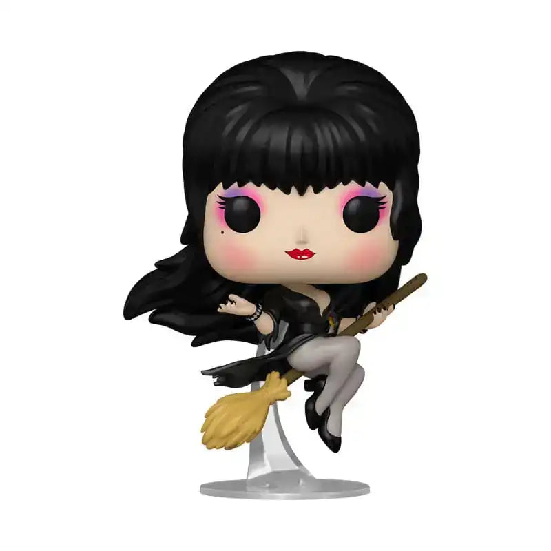 Elvira POP! Icons Vinyl Figur Elvira Broom 9 cm - Smalltinytoystore