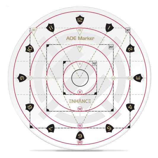 Enhance RPG Series 30ft Spell AoE Damage Template - Smalltinytoystore