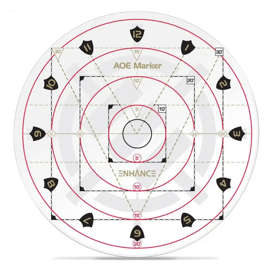 Enhance RPG Series 30ft Spell AoE Damage Template - Smalltinytoystore