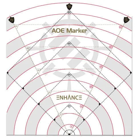 Enhance RPG Series 60ft Spell AoE Damage Template - Smalltinytoystore