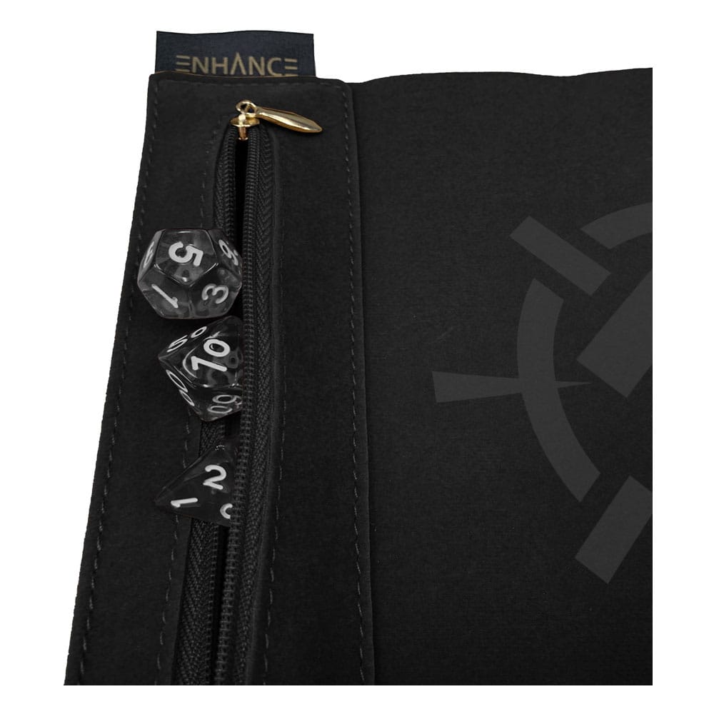 Enhance Tabletop Roll on a Scroll Würfeltasche mit Würfel Black - Smalltinytoystore