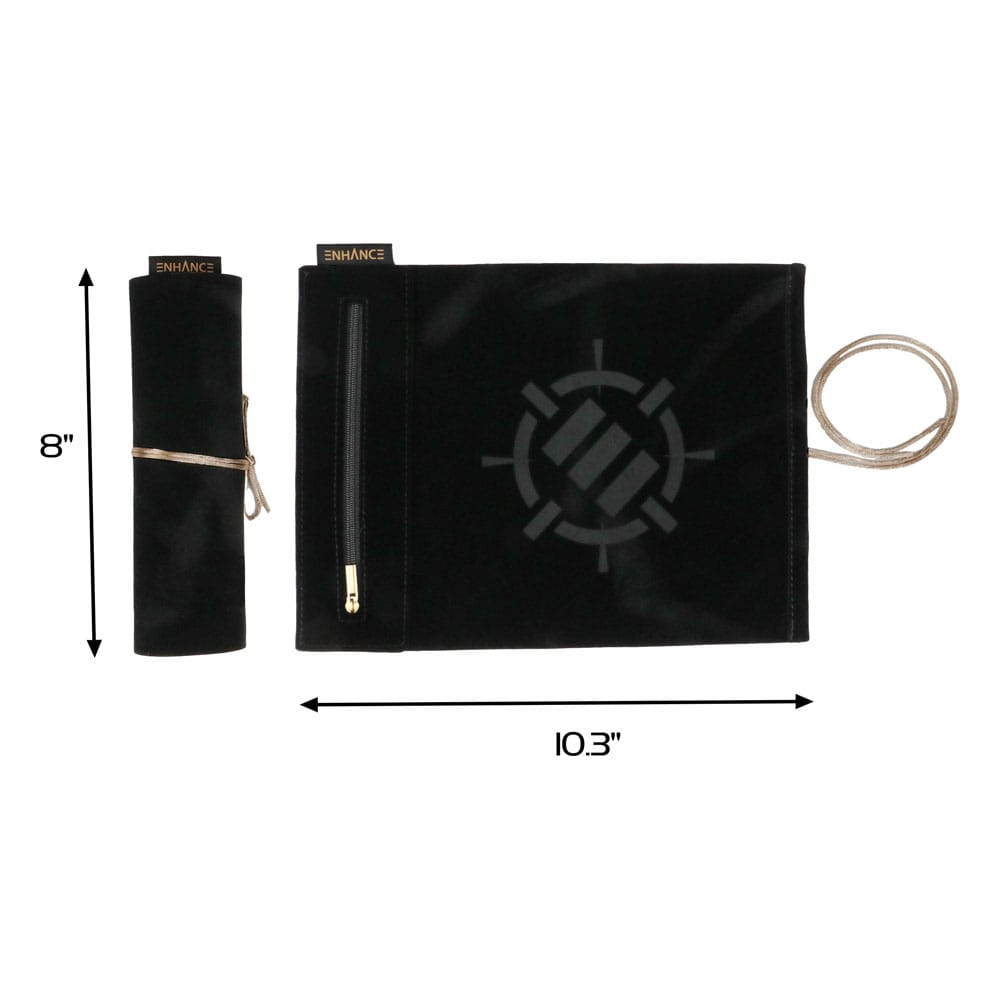 Enhance Tabletop Roll on a Scroll Würfeltasche mit Würfel Black - Smalltinytoystore