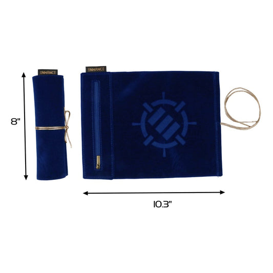 Enhance Tabletop Roll on a Scroll Würfeltasche mit Würfel Blau - Smalltinytoystore