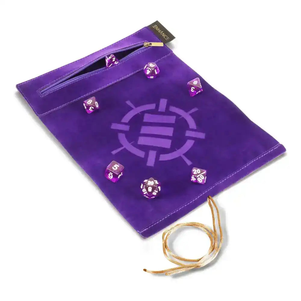 Enhance Tabletop Roll on a Scroll Würfeltasche mit Würfel Lila - Smalltinytoystore