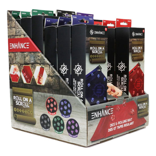 Enhance Tabletop Roll on a Scroll Würfeltasche mit Würfel Sortiment (15) - Smalltinytoystore