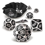 Enhance Tabletop Series Metall RPG Würfel Set Black (7) - Smalltinytoystore