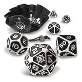 Enhance Tabletop Series Metall RPG Würfel Set Black (7) - Smalltinytoystore