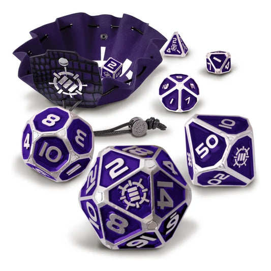 Enhance Tabletop Series Metall RPG Würfel Set Purple (7) - Smalltinytoystore