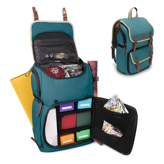 Enhance TCG Series Trading Card Backpack Designer Edition Green Full-size - Smalltinytoystore