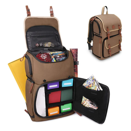 Enhance TCG Series Trading Card Backpack Designer Edition Tan Full-size - Smalltinytoystore