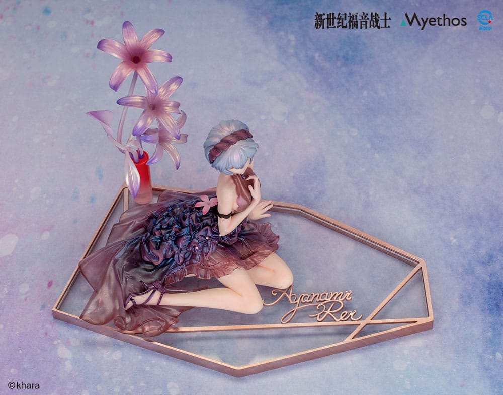 Evangelion PVC Statue 1/7 Rei Ayanami: Whisper of Flower Ver. 15 cm - Smalltinytoystore