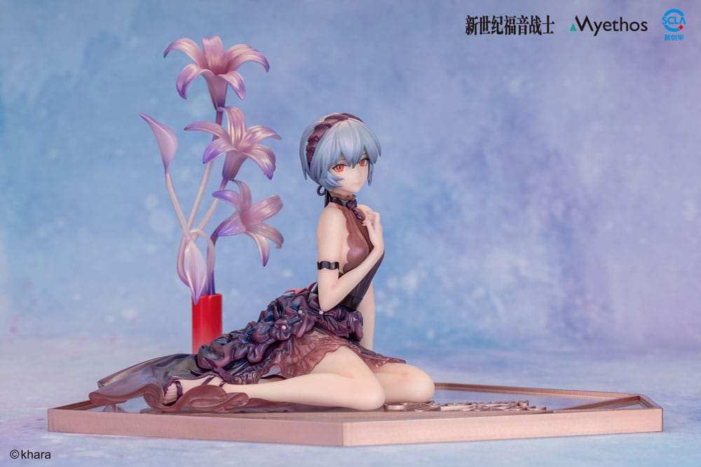 Evangelion PVC Statue 1/7 Rei Ayanami: Whisper of Flower Ver. 15 cm - Smalltinytoystore