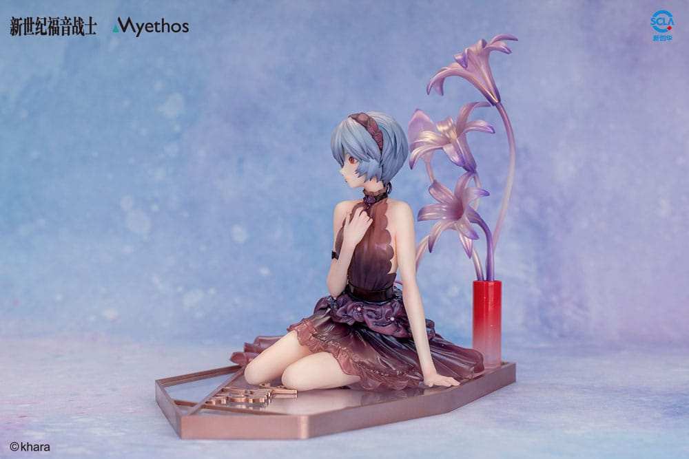 Evangelion PVC Statue 1/7 Rei Ayanami: Whisper of Flower Ver. 15 cm - Smalltinytoystore