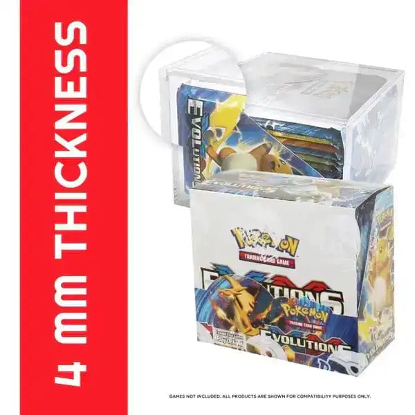 Evoretro Acryl Display Case für Booster Boxen / Elite Trainer Boxes Ver. 1 with Sliding Lid - Smalltinytoystore