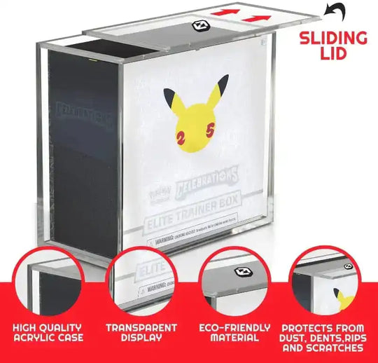 Evoretro Acryl Display Case für Booster Boxen / Elite Trainer Boxes Ver. 2 with Sliding Lid - Smalltinytoystore