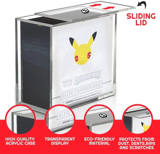 Evoretro Acryl Display Case für Booster Boxen / Elite Trainer Boxes Ver. 2 with Sliding Lid - Smalltinytoystore