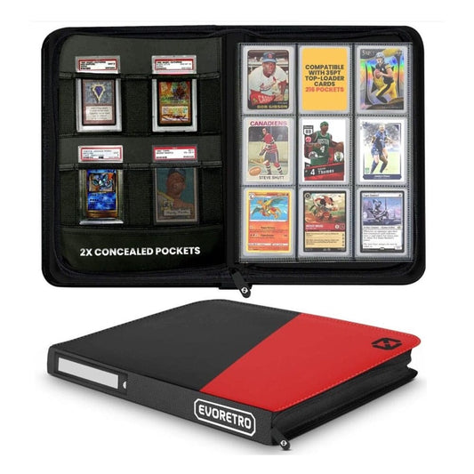 Evoretro Shield+ Topload Album 216 Karten Black/Red - Smalltinytoystore