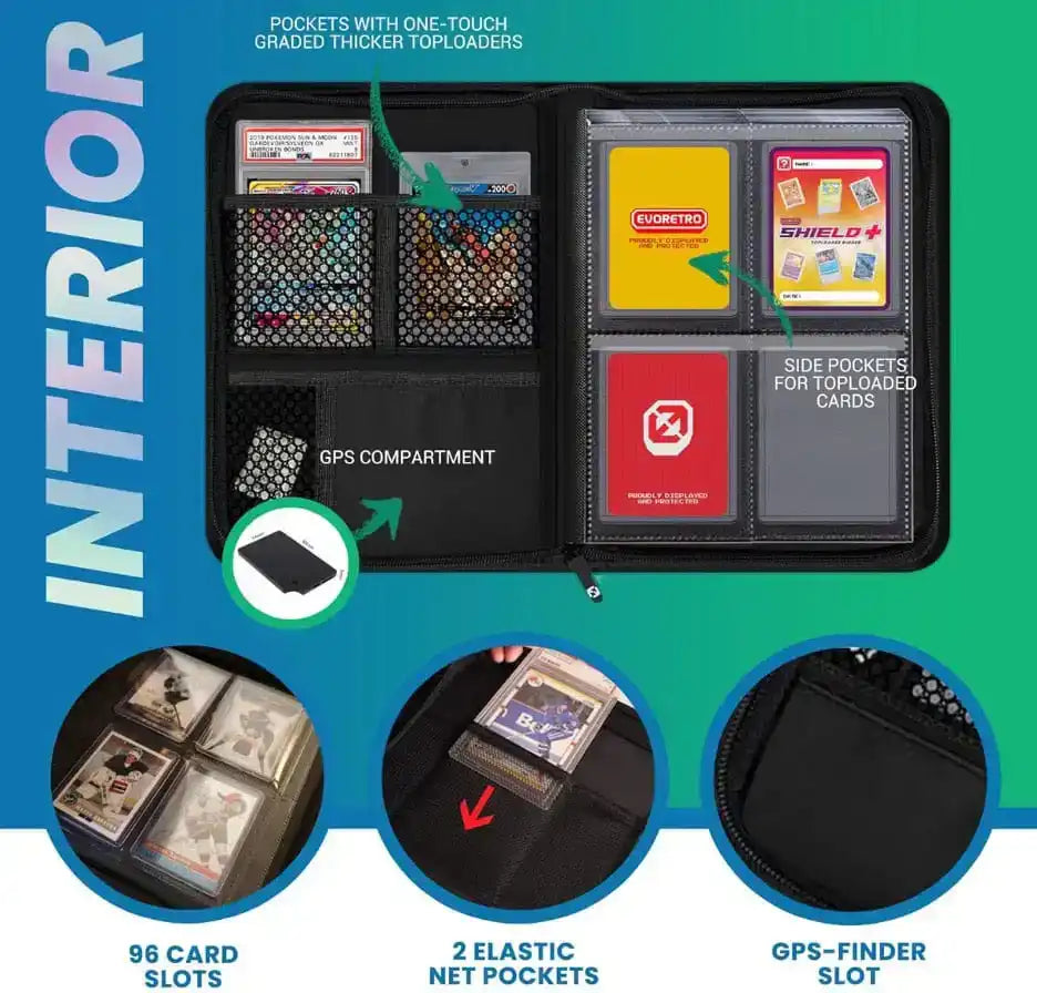 Evoretro Shield+ Topload Album Compact 96 Karten Black - Smalltinytoystore