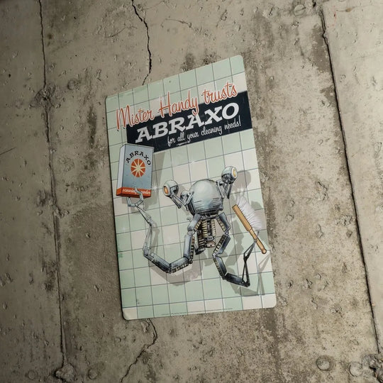 Fallout Me­tall­schild Mr. Handy