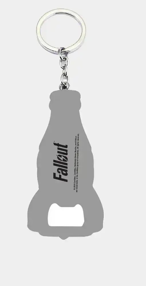 Fallout Schlüsselanhänger mit Flaschenöffner Nuka Cola Logo - Smalltinytoystore
