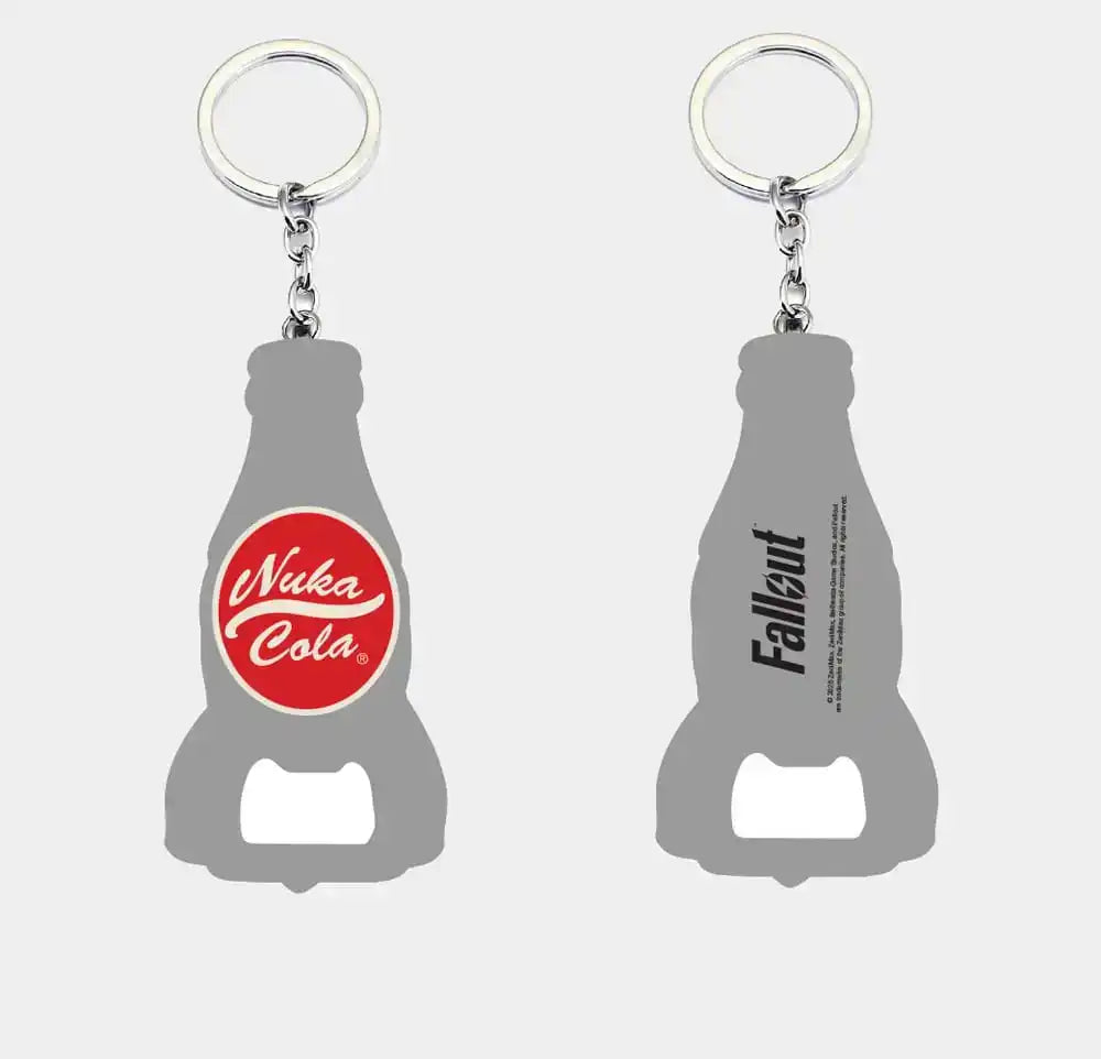 Fallout Schlüsselanhänger mit Flaschenöffner Nuka Cola Logo - Smalltinytoystore