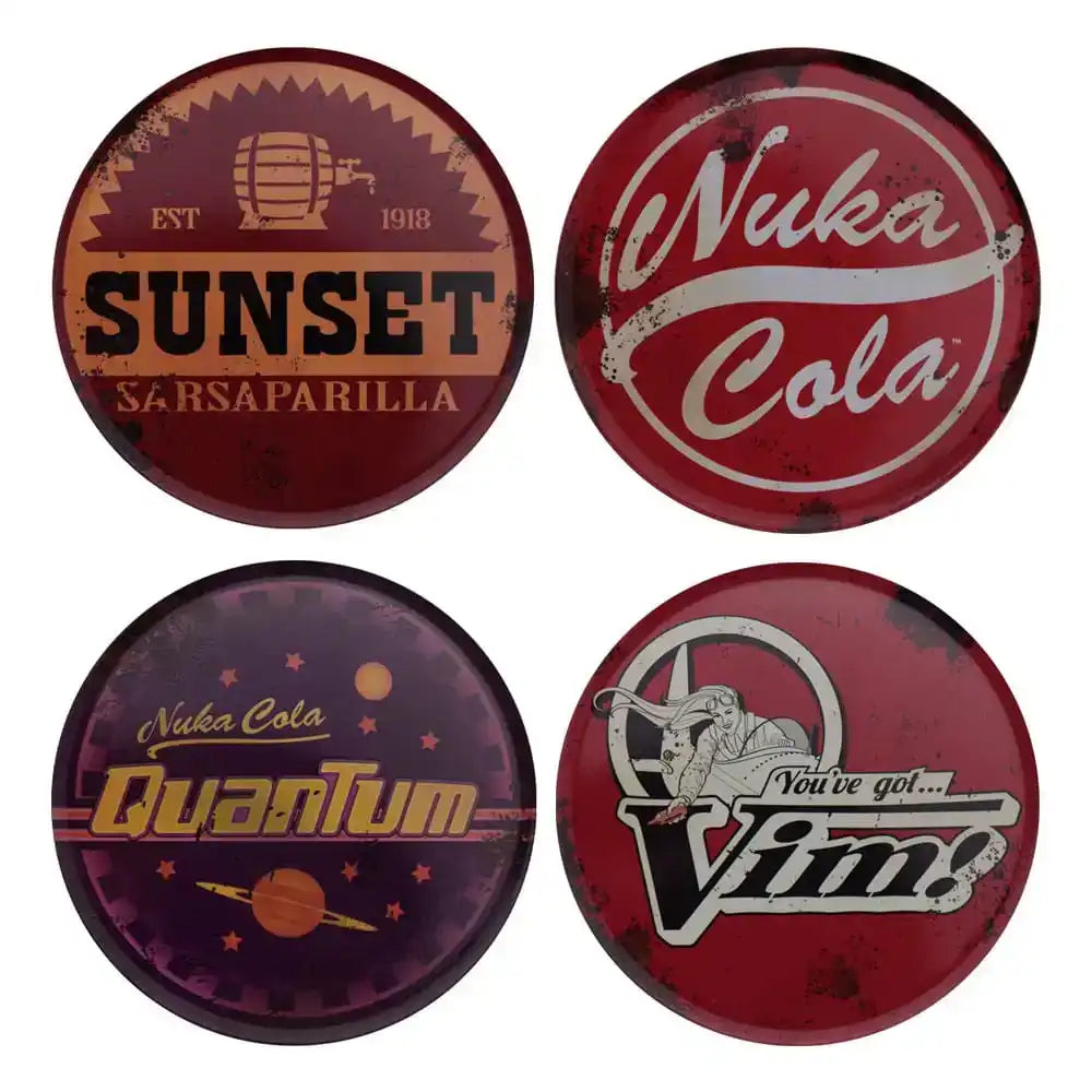 Fallout Untersetzer 4er-Pack Metal Drinks - Smalltinytoystore