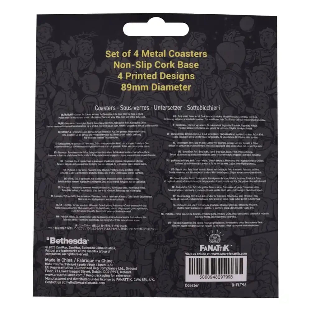 Fallout Untersetzer 4er-Pack Metal Drinks - Smalltinytoystore