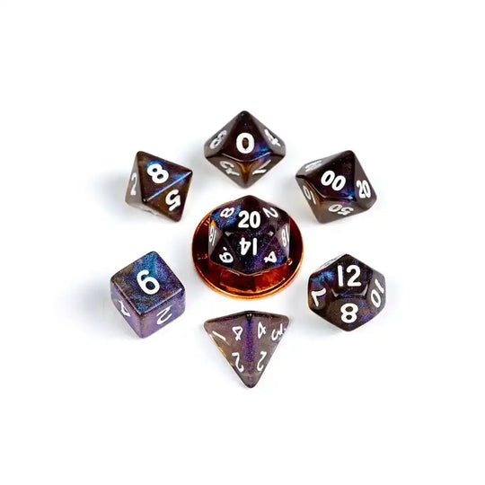 FanRoll Mini Würfel Set Stardust Galaxy (7) - Smalltinytoystore
